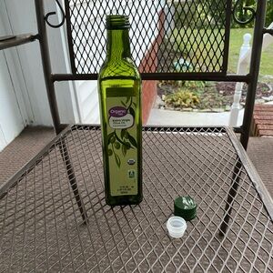 Olive Oil Green Glass Bottle Empty (For Arts, Crafts, and Decoration)